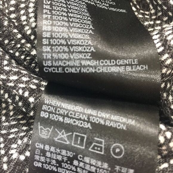 H&M Short Sleeve Black White Dot Dress Size 6 - Picture 6 of 6